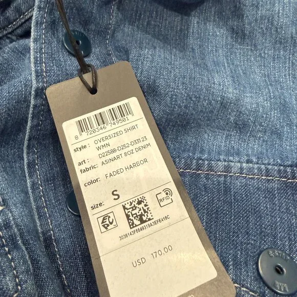 G-Star Women's Oversized Denim Button Down Shirt - S - fits S-L - Picture 4 of 4